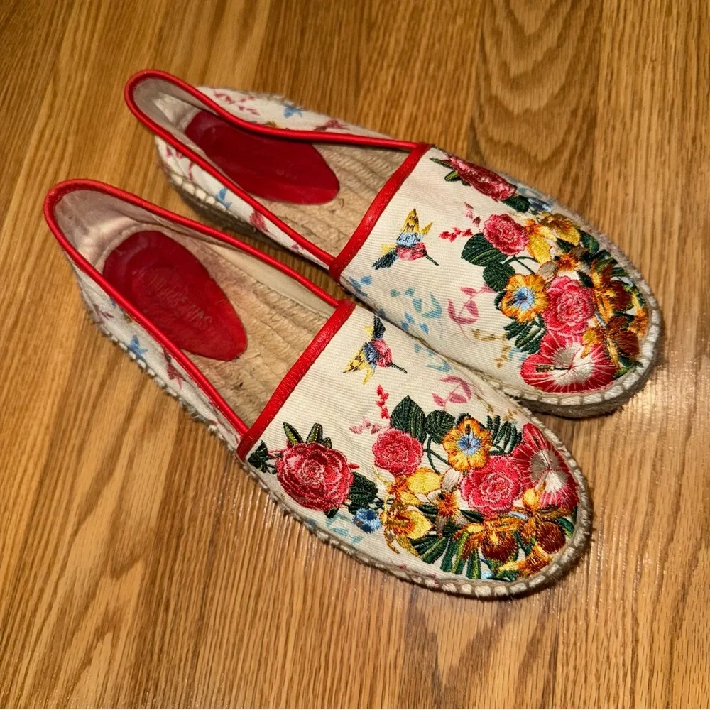 Johnny Was Andra‎ Embroidered Floral Espadrille 8m